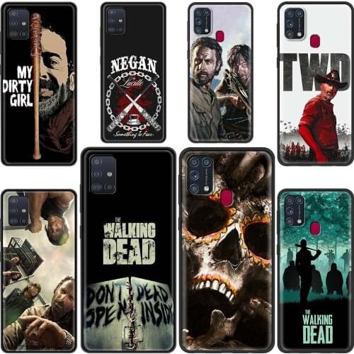 The walking dead Cover For Samsung Galaxy M31s M31 Prime M51 M21 M11 M01 F41 A9 A7 2018 Fundas Black TPU Cases Shell