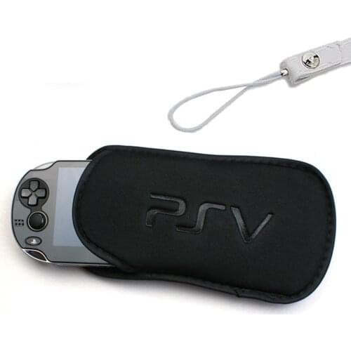 Black Solid Bag Polyester Shockproof Bag Protective Soft Cover Case Soft Pouch with Lock ButtonFor PS Vita PSV 1000 2000 Console