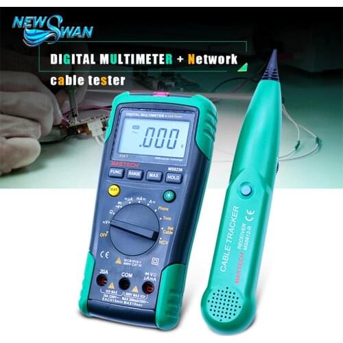 MS8236 Digital Multimeter Netwoek Cable Tester Net Cable Tracker Tone Telephone line Check Non-contact Voltage Detect