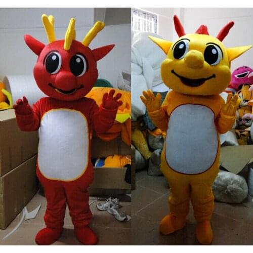 EVA Material red yellow dinosaur Mascot Costumes Cartoon Apparel advertisement costumes Birthday party cosplay 205
