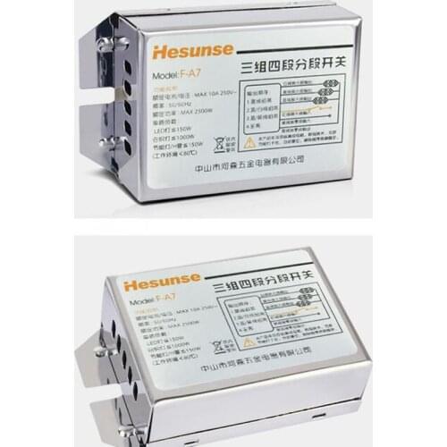 F-A7 Hesunse 3 CH Digital Subsection Switch three Ways Receiver For Lighting Lamp