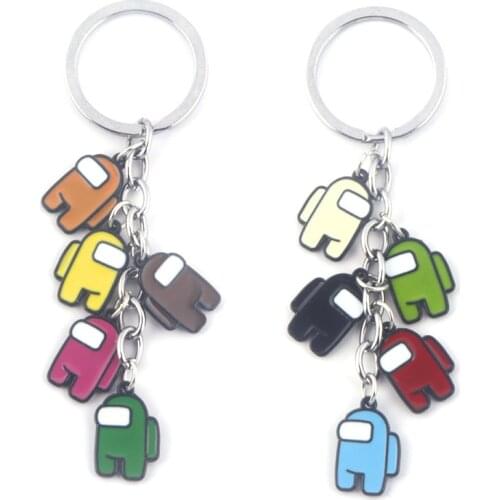 K2533 Game Robot Cartoon Cute Keychains Accessories Game Character Cute Key Chains Bag Pendants Creative Car Pendants Key Rings