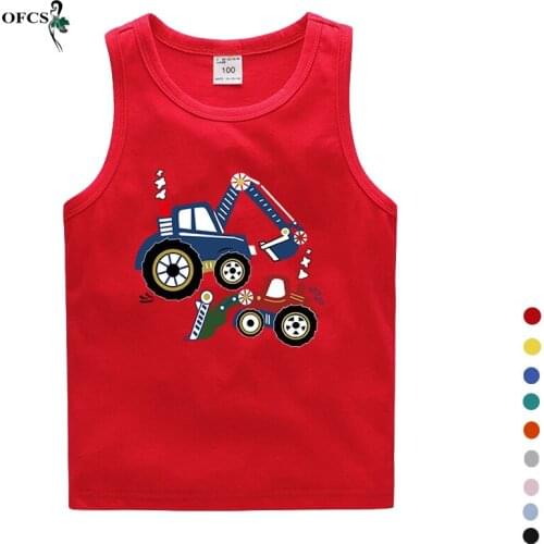 Best Kids Baby Vests T-shirts 2-12Years Children Summer Cool Vest Top Outfit Boy Girl Cartoon Tops Clothes Cotton Tees Playsuits