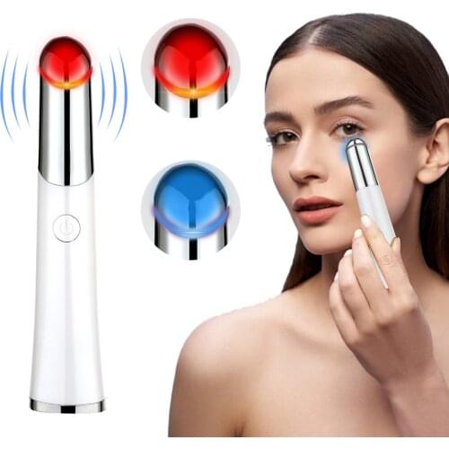 Mini Eye Massager Electric Heating Vibration LED Photon Eye Massage Device Anti Wrinkle Beauty Face Pen Eye Care Instrument