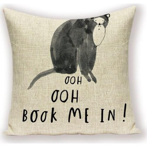 Cartoon Animal Cushion Cover Proboscis Monkey Sofa Pillow Case Cushions Home Decor Linen Throw Pillow Covers Custom Kissen