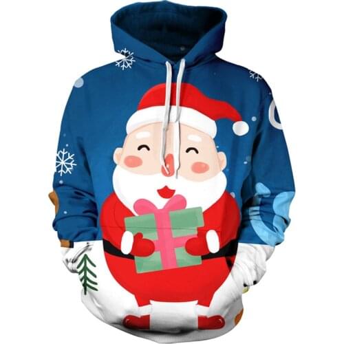 2021 Christmas carnival party Mens Hoodie 3D print casual Sweatshirt christmas Old Man Men Harajuku Hoody