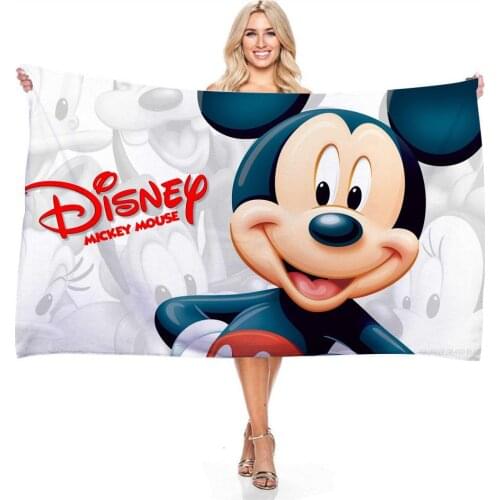 Disney Mickey Mouse Bench Towel Cute Princess Bath Towels Microfiber for Bathroom Blanket Sand Free Minnie Bath Towel