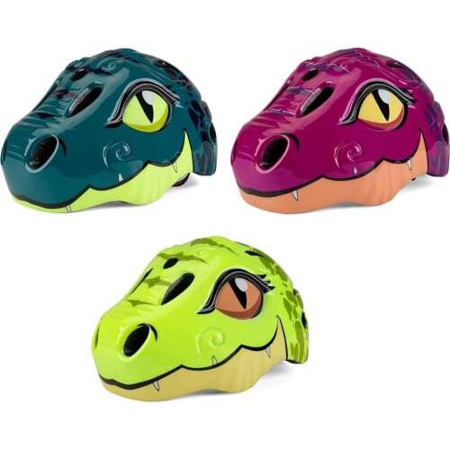 3-8 Years Childrens Bike Helmets High Density Cartoon Dinosaur Skating Child Cycling Riding Bicycle Kids Helmet Sports Skating