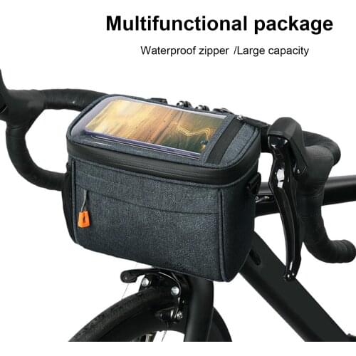 MTB Front Handlebar Splash-Proof Bag Cycling Riding Pouch Organizer Folding Handlebar bag Scooter Head Bag Bicycle Accessories