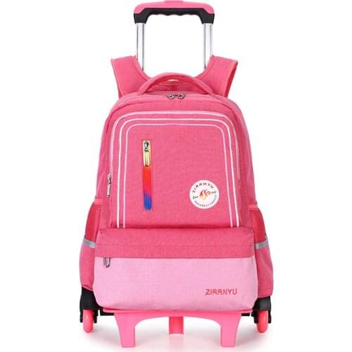 2/6/big Wheels Travel Rolling Luggage Bag School Trolley Backpack For Boys Girls Backpack On Wheels Kids wheeled Backpack