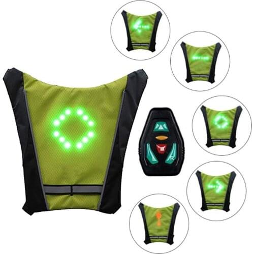 Reflective LED Signal Light Indicator Bike Vest Outdoor Riding Accessories Safety Cycling Equipment
