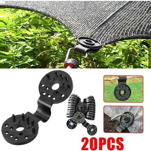 20Pcs Sunshade Net Clip Garden Tools Greenhouse Shade Cloth Fix Clamp Plastic Grommet Fence Netting Installation Hook