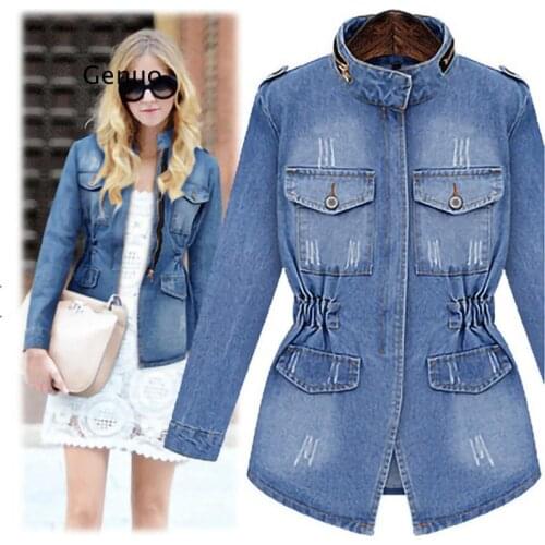 Jean Jacket Women Denim Jackets S-4XL Plus Size Spring And Fall Jacket Women Casual Denim Jacket Coat Female Jean Jackets Coats