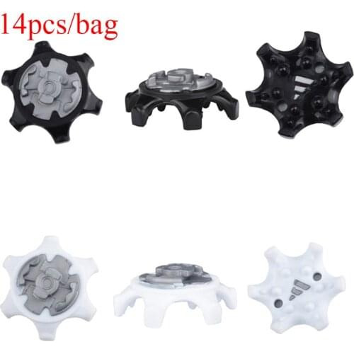 14Pcs Golf Shoe Spikes Pins Non-slip Turn Fast Twist Screw Shoe Spikes Accessories Golf Club Golf Training Aids Easy To Operate