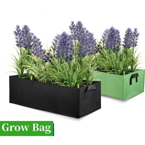 4 Sizes Square Fabric Grow Bags Economic Pots with Handles Garden Planting Containers for Flowers Growth Bag Seedling Pot