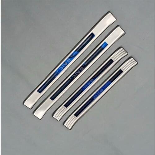 4pcs/set Stainless steel exterior door sill strip fit for BAIC S7 Threshold trim welcome pedal Scuff plate guard cover