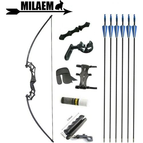 53inch Archery Straight Bow 20-50lbs Takedown Recurve Bow and Arrow Set Target Shooting Hunting Accessories