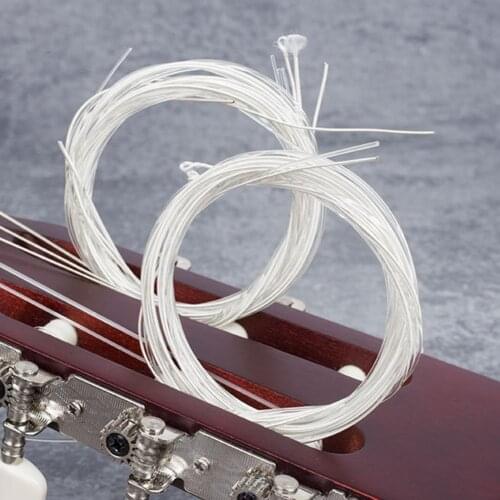 Accessory 6Pcs Durable Guitar Supplies Clear Nylon Guitar Strings Corrosion Resistant for Concert