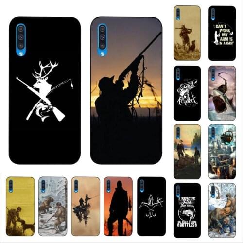 LVTLV Hunting animal and fishing man Phone Case for Samsung A30s 51 5 71 70 40 10 20 s 31 A7 A8 2018