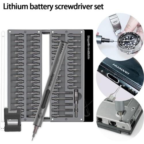 Mini Electric Screwdriver USB Rechargeable Screw Driver Kit with LED Light Lithium Battery For iPhone iPad Watches Repair Tools