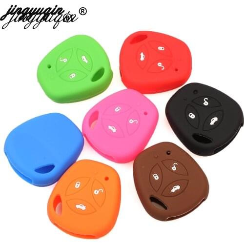 Jingyuqin 3B Silicone Rubber Car Remote Key Fob Cover Case Set For LADA Priora Sedan Sport Kalina Granta Vesta X-Ray protector