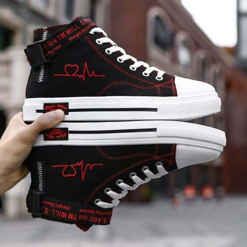 Unisex High Tops Men Graffiti Shoes Flats Casual Shoes Male Canvas Shoes Plimsolls Espadrilles Man Trainers Zapatillas Hombre