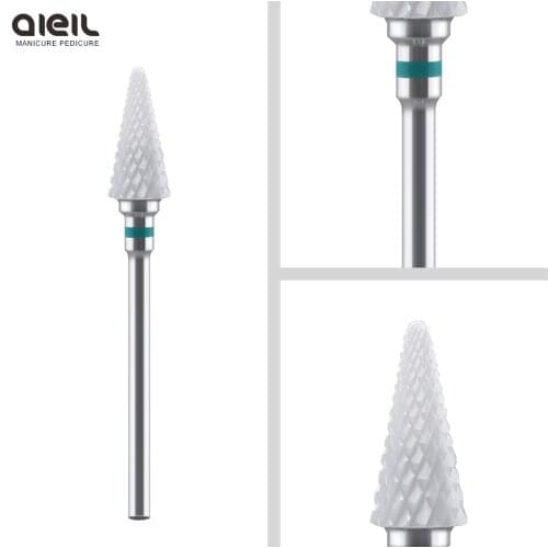 Ceramic Rotary Burr Milling Cutter Nail Drill Bit Electic Nail Drill Milling Cutter for Manicure Pedicure Tool Nail Accessory