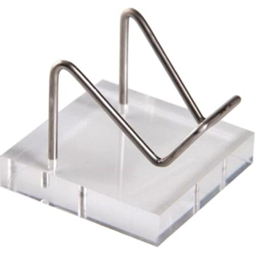 LXAF Crystal Mineral Display Stand Clear Acrylic Triangle Display Holder Easel Stands for Geodes Rock Mineral Agate Coral Holder