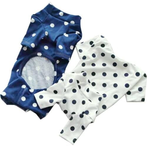 Cute Dots Dog Jumpsuit Pajamas Overalls Puppy Small Dog Clothes Outfit Garment Yorkshire Pomeranian Poodle Pet Clothing Costumes