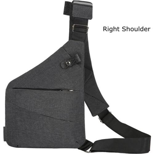 Right/Left Fashion Digital Shoulder Bag Men Multi-functional Crossbody Backpack Anti-theft Gun Chest Bag