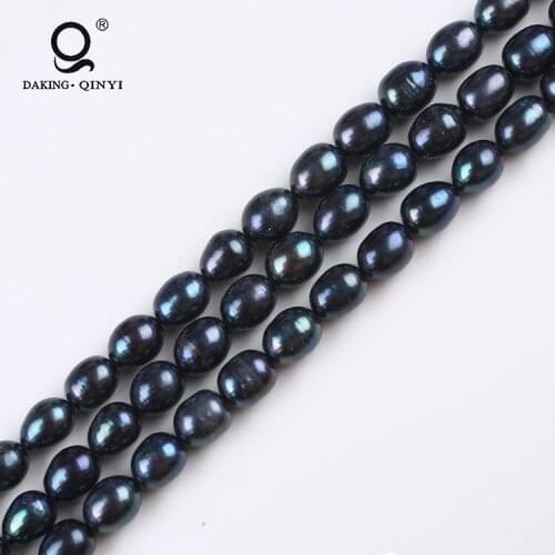 Cheap Pearl Farm Cultured Rice Shape Big Size Black Freshwater Pearl Stand For Jewelry Making