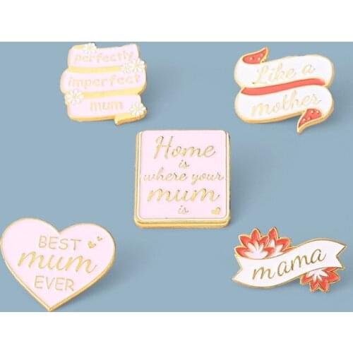 New alloy letter brooch creative pink love book shape enamel badge clothing accessories