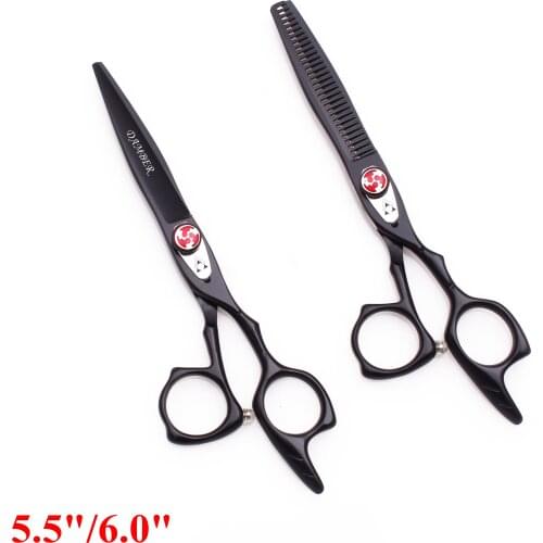 50Pcs 5.5 6 Hair Scissors Professional High Quality Hair Cutting Thinning Scissors Barber Scissors Hairdressing 440c Tools 9017
