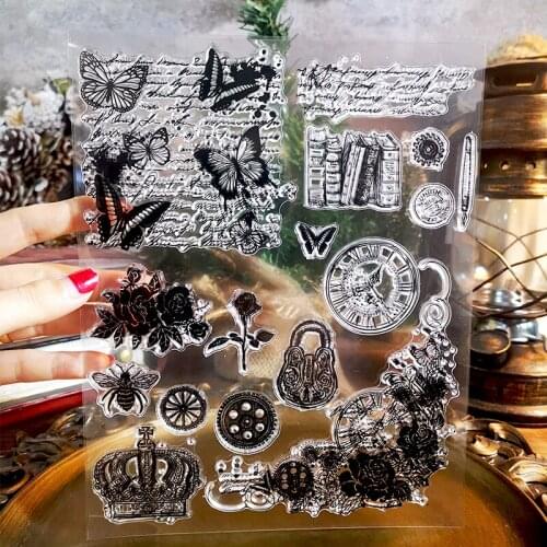 Panalisacraft vintage stamp and Dies Transparent Clear Stamps for DIY Scrapbooking/Card Making/Kids Crafts Decoration Supplies