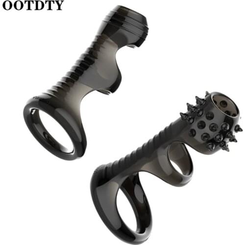 Silicone Penis Ring Ribbed Ring Dildo Girth Enhancer Sleeve Penis Enlargement Delayed Ejaculation Sex Toys For Men