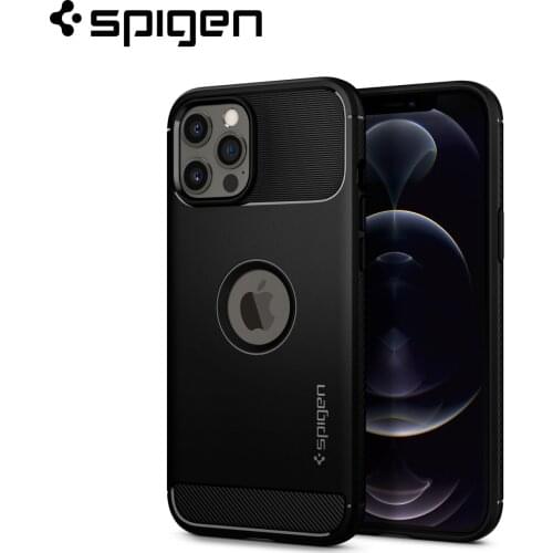 Spigen Rugged Armor Case for iPhone 12 Pro Max (6.7") - Matte Black Drop Resistance Anti-Slip Case