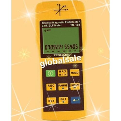 TM-192D 3-Axis EMF Electromagnetic Magnetic Field Gauss Meter Tester EMF 30~2000HZ with Datalogger TM192D