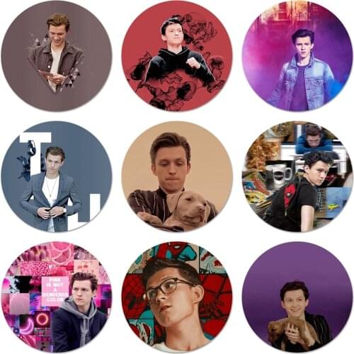 Tom Holland Pattern Icons Pins Badge Decoration Brooches Metal Badges For Backpack Decoration 58mm