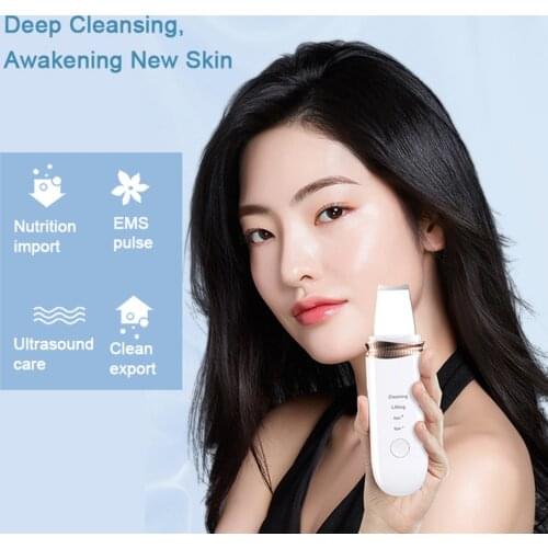 Ultrasonic Facial Skin Scrubber Painless Supersonic Vibration Acne Blackhead Remover Facial Exfoliator Machine