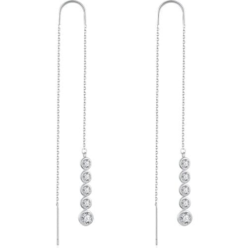 Crystal Zircon Water Drop Long Tassel Drop Earrings For Women Retro New Copper Female Dangle Earring Fashion Ear Jewelry