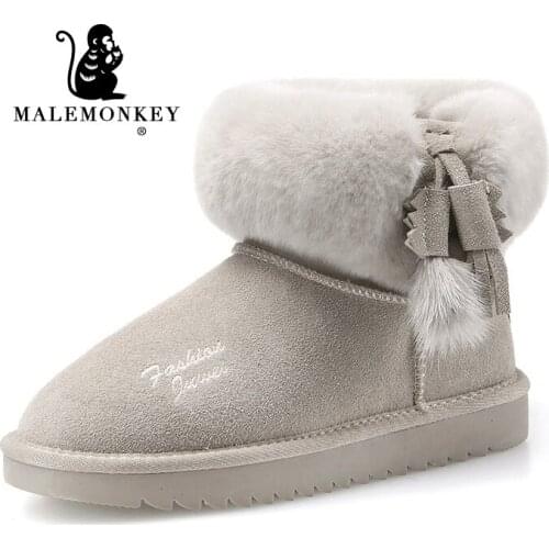 Winter Women Snow Boots 2021 Fashion Warm Boots Female Plush Short Boots Platform Ankle Botas Mujer Women Shoes Clearance