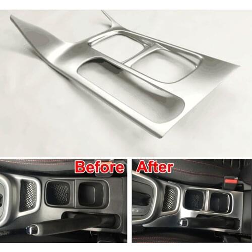 1Pc ABS Car Styling Interior Front Matte Water Cup Holder Panel Cover Trim Decoration For Suzuki Vitara 2016