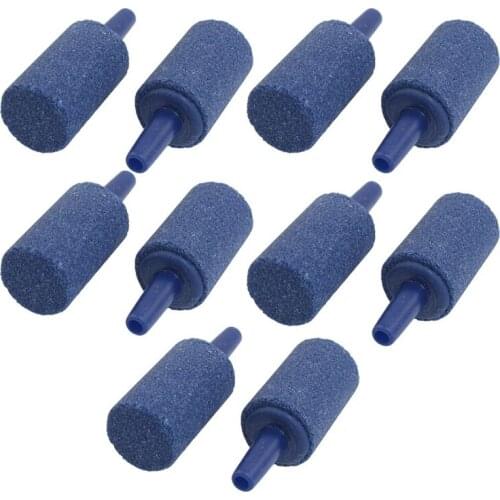 10PCS 14.5mm x 25mm Mineral Bubble Release Aquarium Air Stone Airstone Blue
