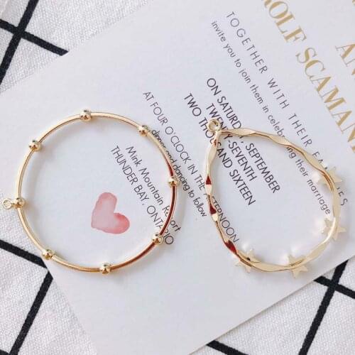 New Over Size exaggeration Alloy charms Fit Women Fashion Earring Making 10pcs Round Waterdrop Geometry Floating Pendants