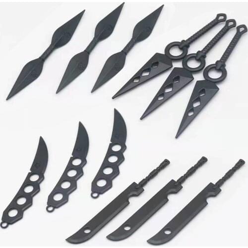 3pcs/set Naruto Shippuden Kunai Model Anime Uchiha Itachi Knives Shuriken Cosplay Props Cool Stuff Weapons Toys for Children