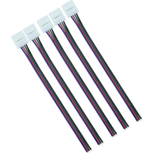 5pcs/lot 10mm 4pin for 5050 RGB color strip LED connector wire, PCB board connector wire free shipping