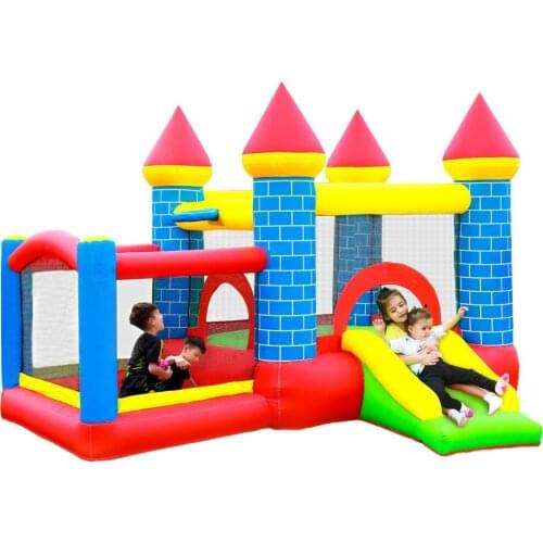 Mini Bouncer Yard Bouncer Inflatable Bounce House Jumping Bouncy Castle House with Air Blower for Kids