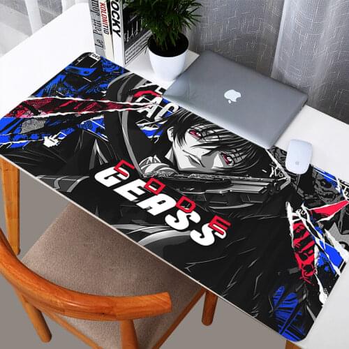 Large Mouse Pad Locking Edge Washable Rubber Mousepad Anime Code Geass Gamers Big Play Table Mat XXL For Keyboard