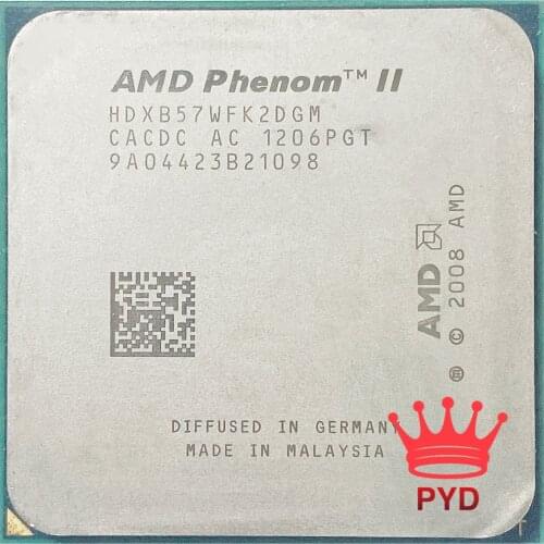 AMD Phenom II X2 B57 3.2 GHz Dual-Core CPU Processor HDXB57WFK2DGM Socket AM3