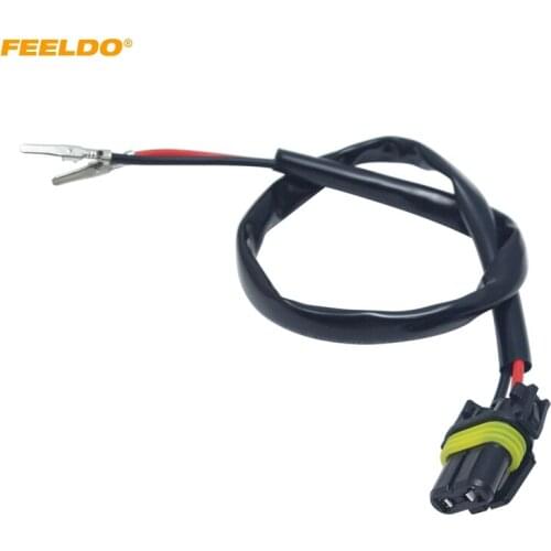 FEELDO 1Pc Car H11-Pin Kits To 9005/9006 Female Power Cable HID Conversion Kit Xenon Lamp Bulb Power Wire Harness Plug #AM5979